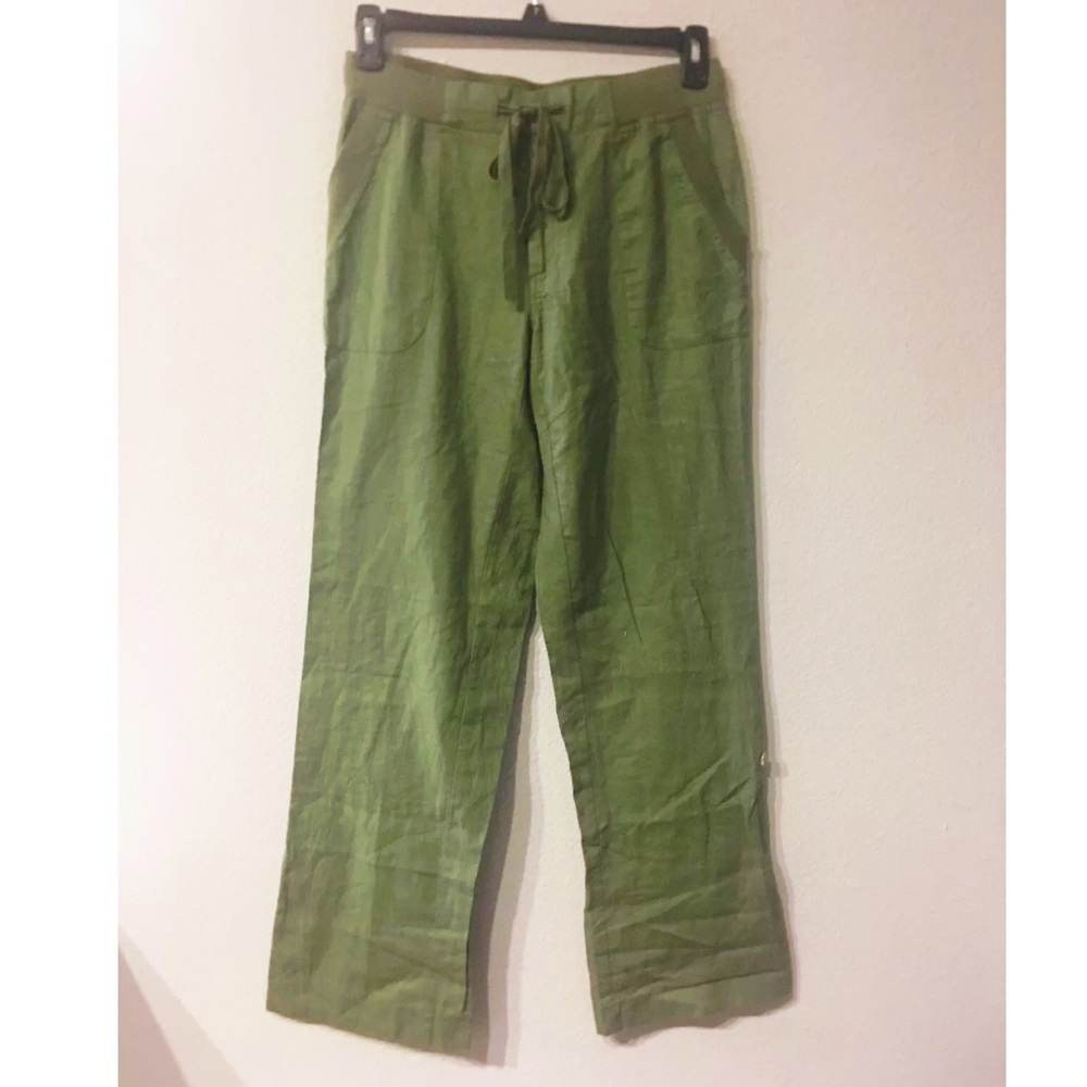 Women's Casual Cotton Pants Size 8 Army Green